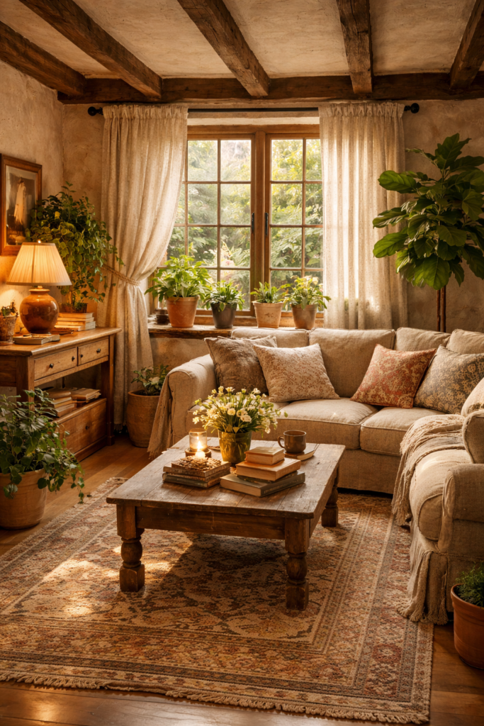 warm living room