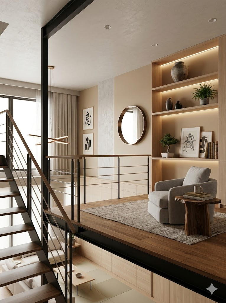 Mezzanine dans un studio