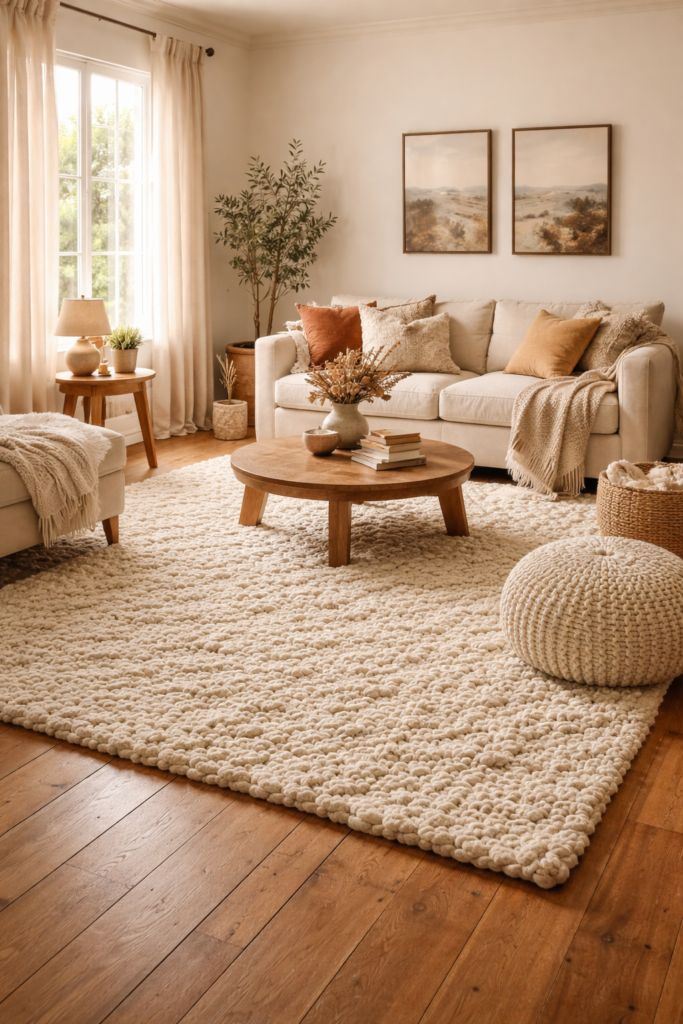 thick and warm rugs
