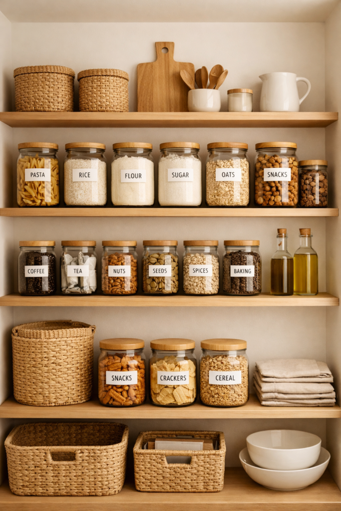 Cozy pantry layout