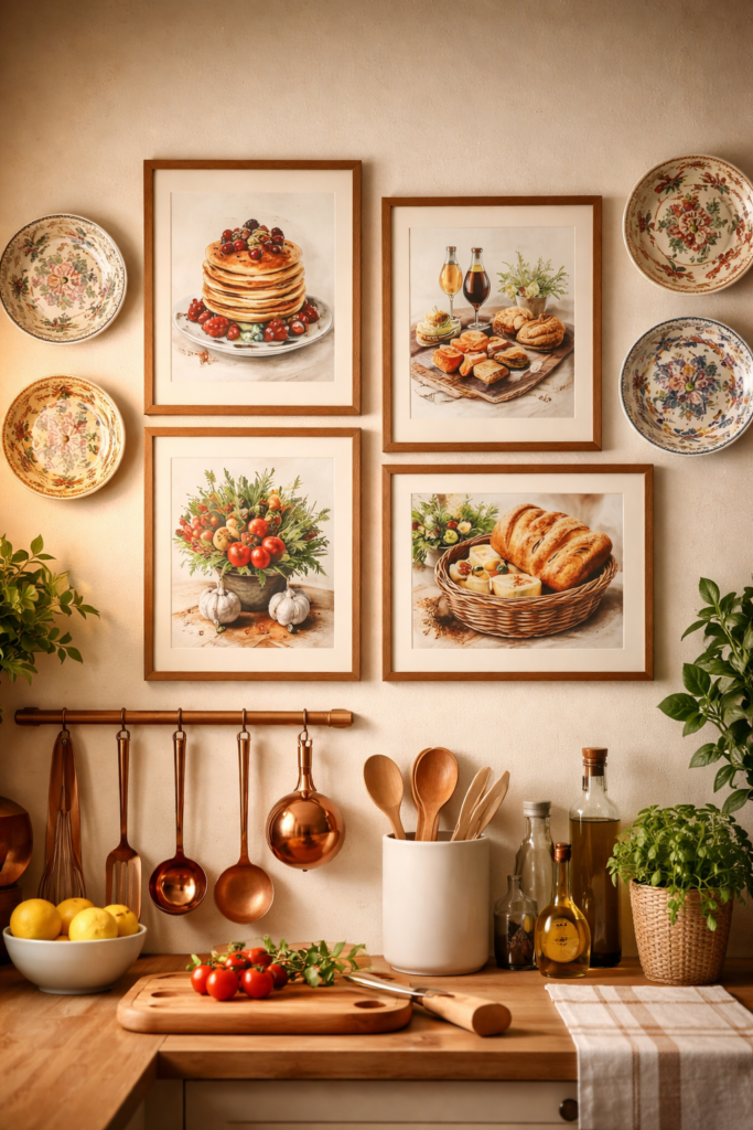 walls with culinary art