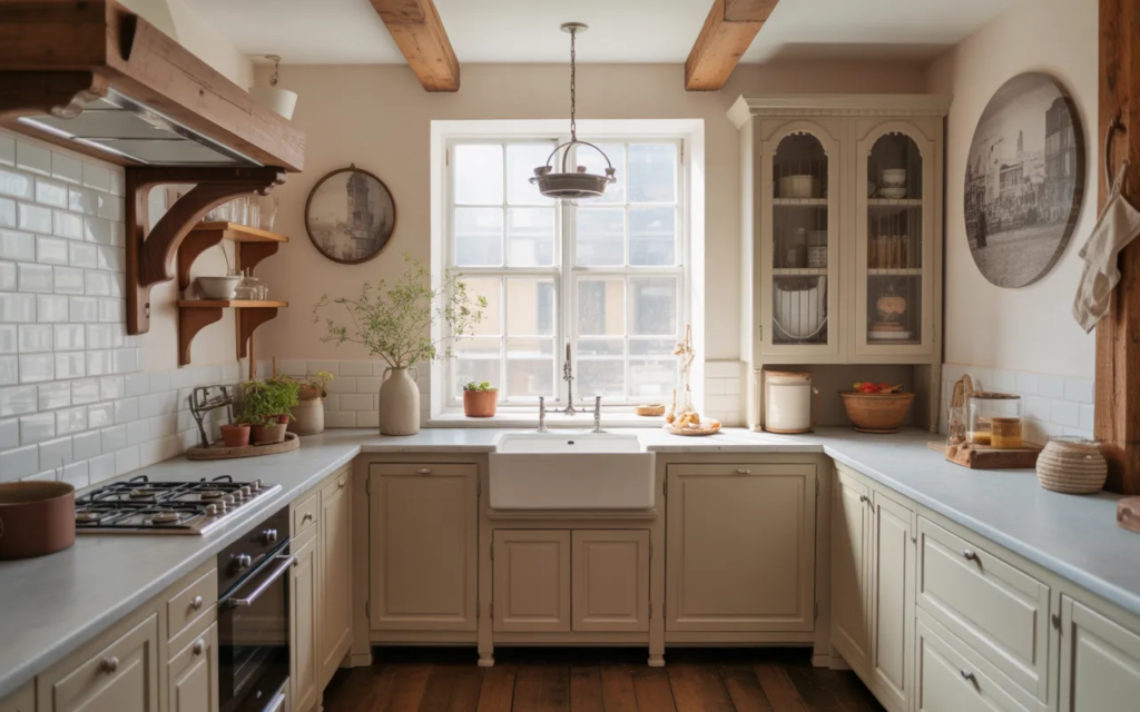 idées de cuisine de campagne chic.