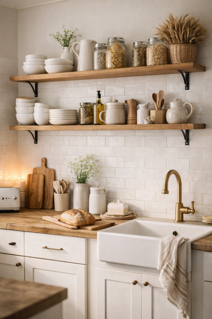 idées de cuisine de campagne chic.