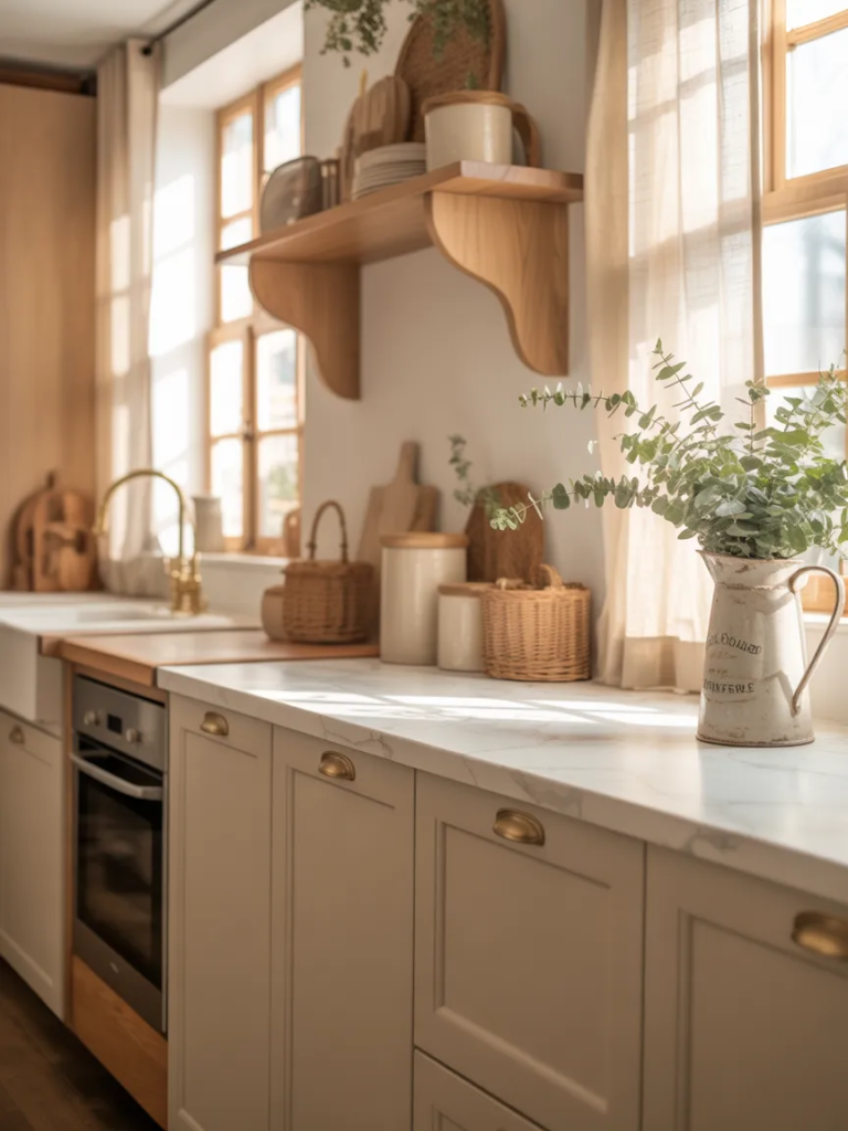 idées de cuisine de campagne chic.