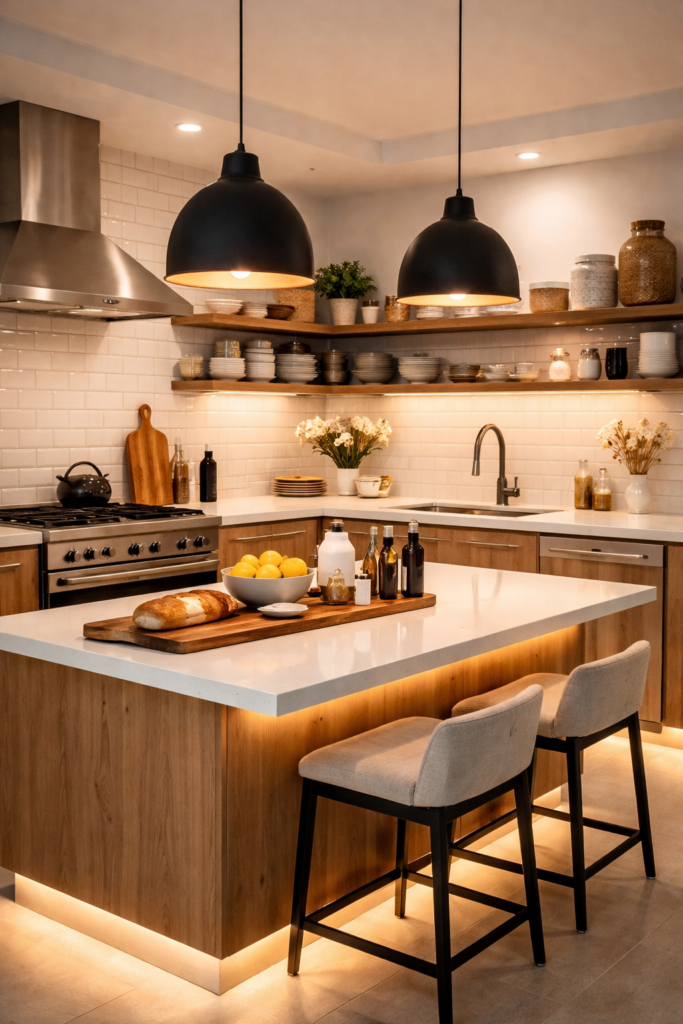 conseils d’éclairage de cuisine pour un espace lumineux