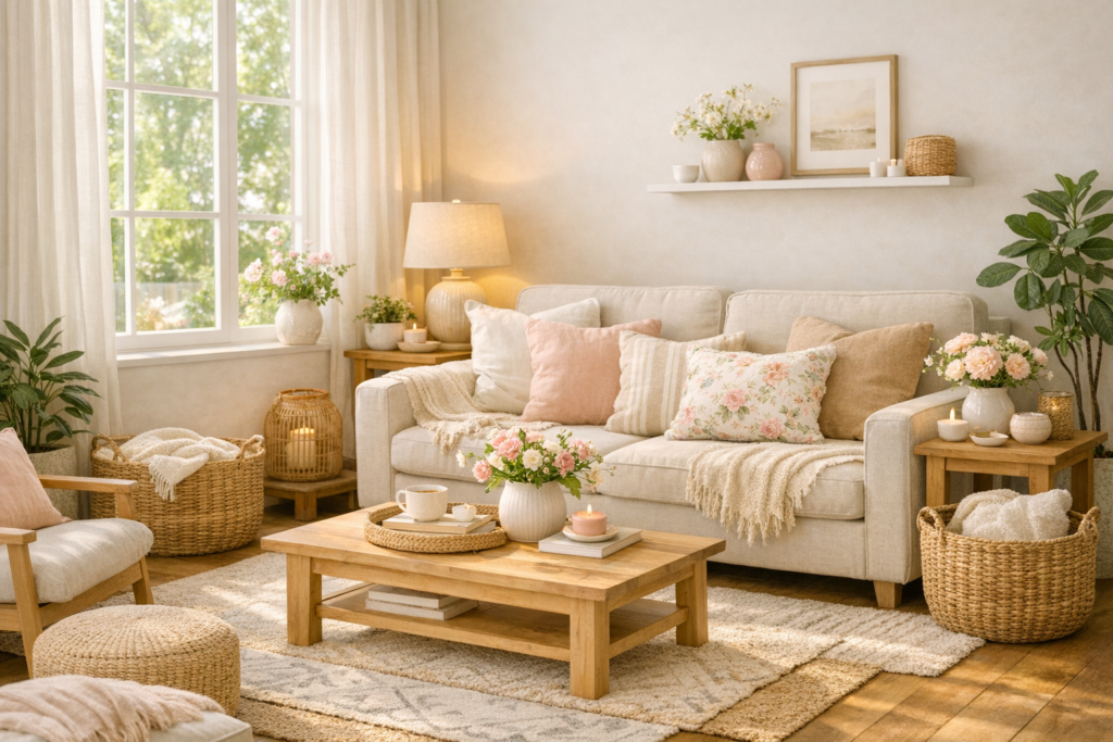 idées déco intérieure cosy de printemps 